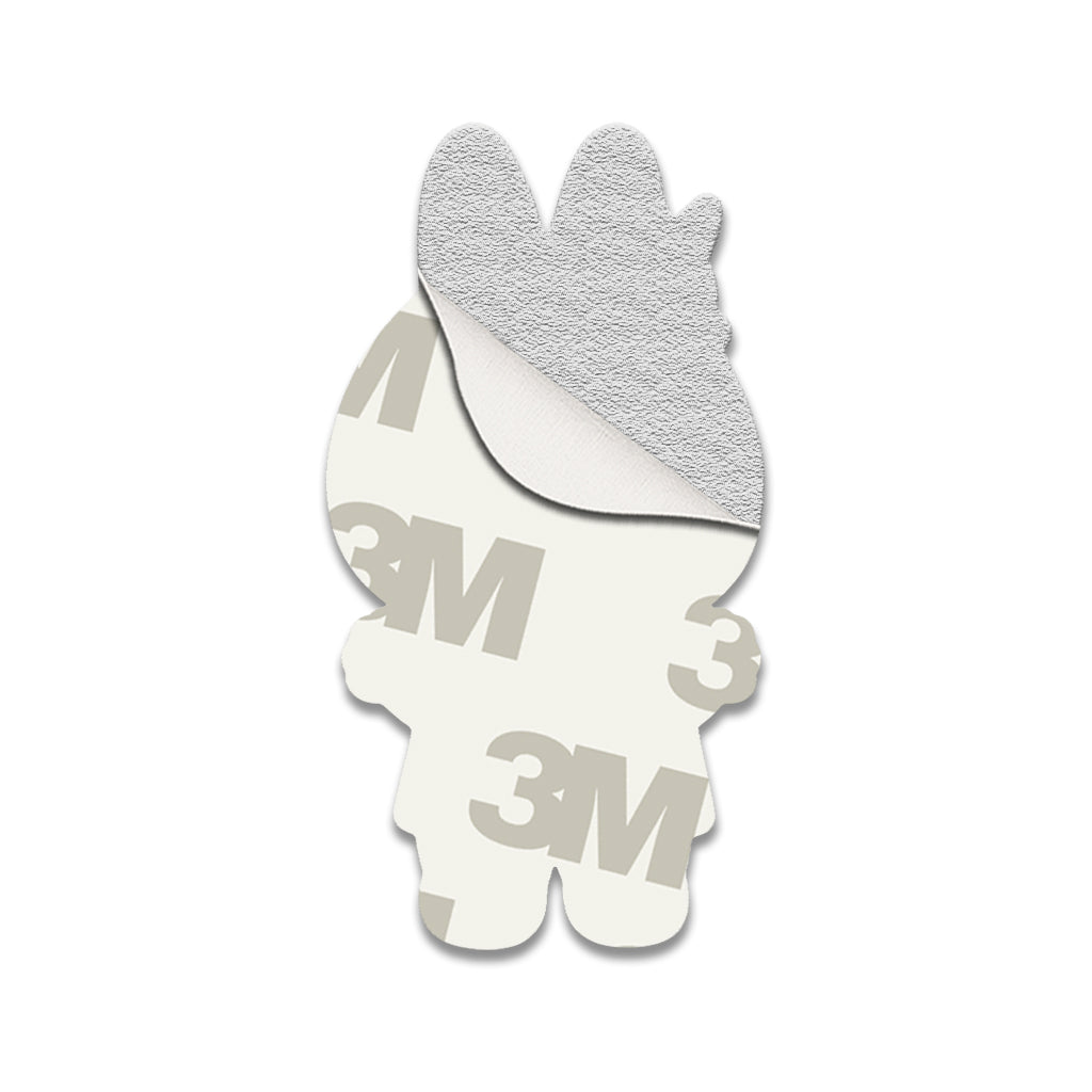 Yellow Labubu Metal Sticker With 3M Sticky Backing - StickyPins