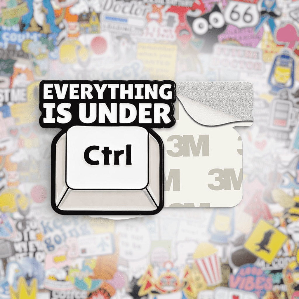 Everything is Under Ctrl Metal Phone Sticker with 3M Sticky Backing - StickyPins