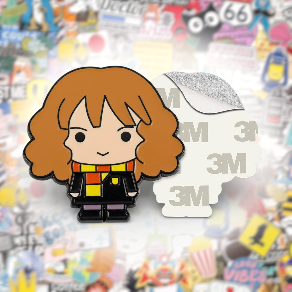Hermione Granger Cartoon Metal Phone Sticker With 3M Sticky Backing - StickyPins
