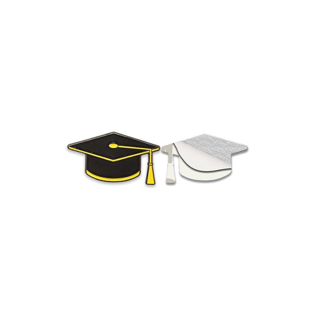Graduation Cap Metal Phone Sticker with 3M Sticky Backing - StickyPins