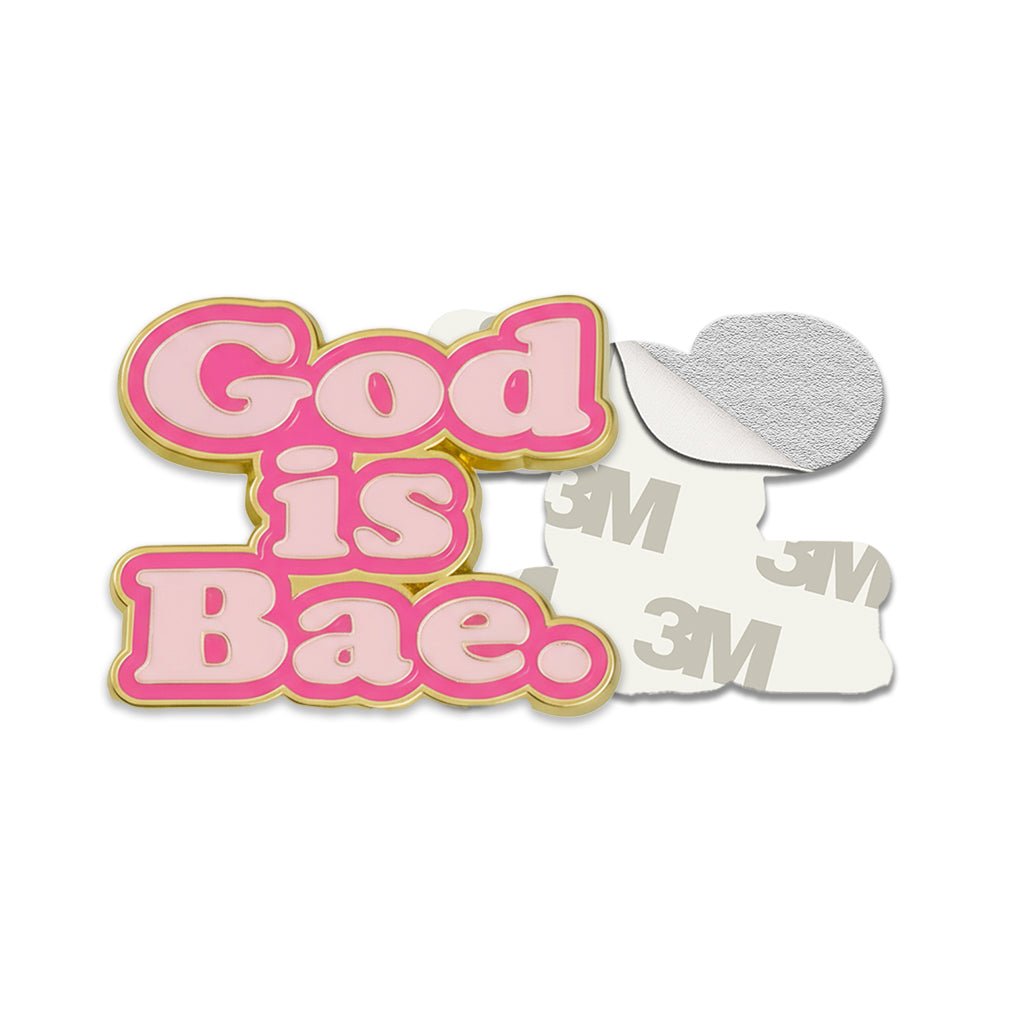 God is Bae Metal Phone Sticker With 3M Sticky Backing - StickyPins
