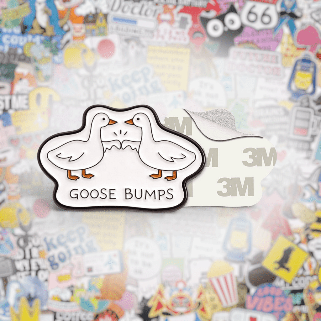 Goose Bumps Metal Phone Sticker with 3M Sticky Backing - StickyPins
