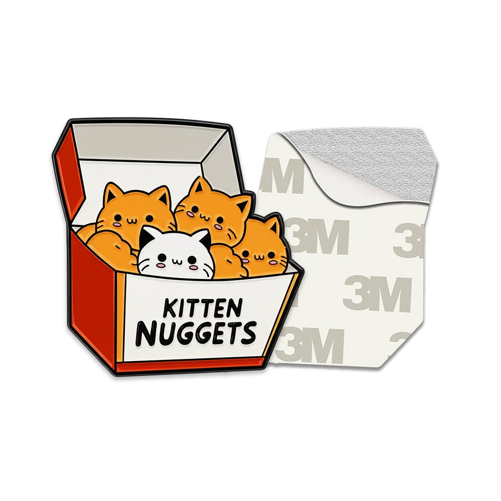 Kitten Nuggets Metal Phone Sticker with 3M Sticky Backing - StickyPins