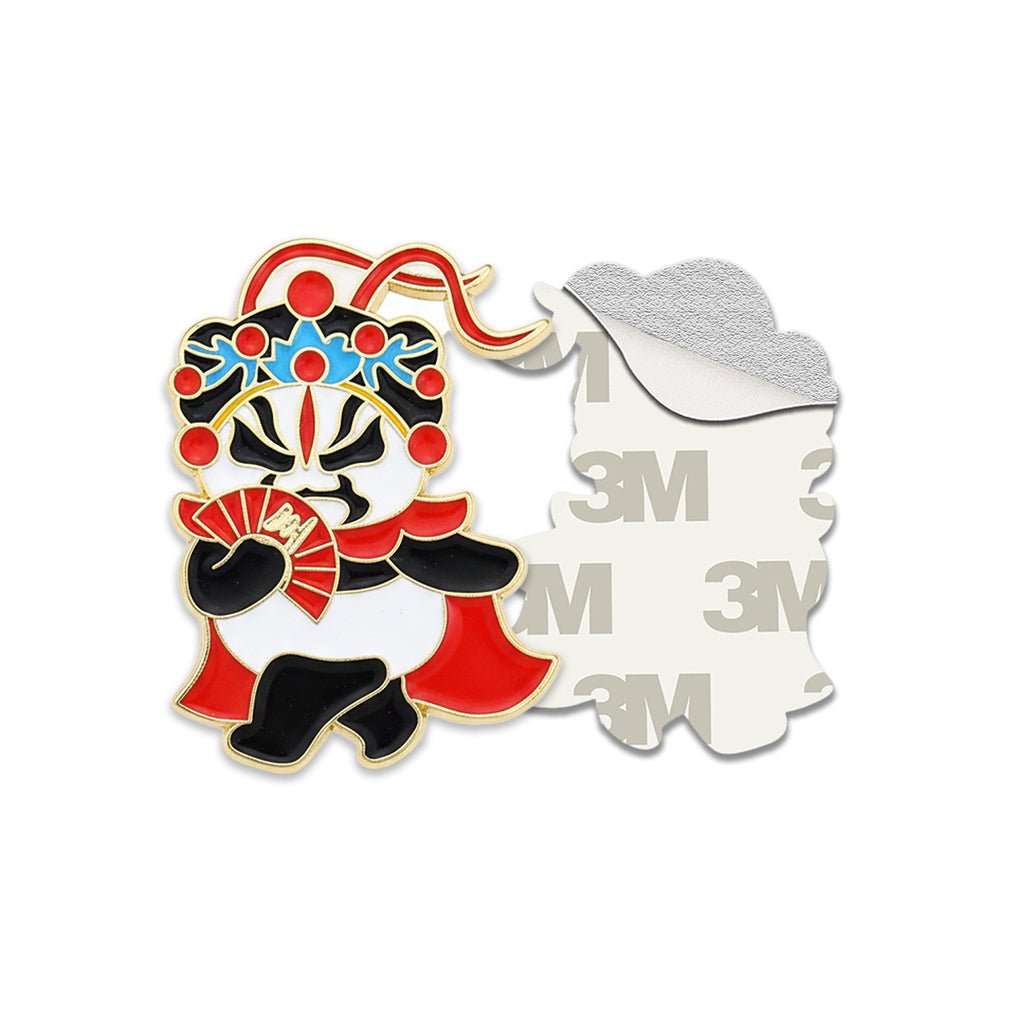 Sichuan Opera Panda Metal Phone Sticker With 3M Sticky Backing - StickyPins