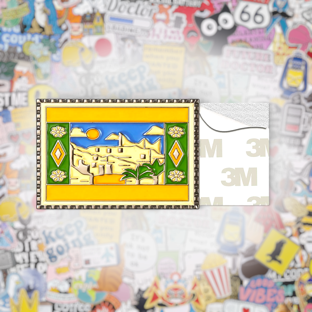 Diriyah At - Turaif Metal Phone Sticker With 3M Sticky Backing - StickyPins