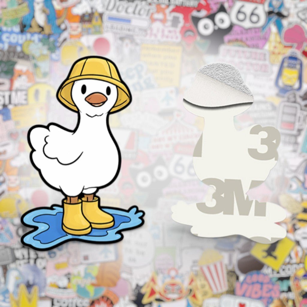 Puddle Duck Metal Phone Sticker with 3M Sticky Backing - StickyPins