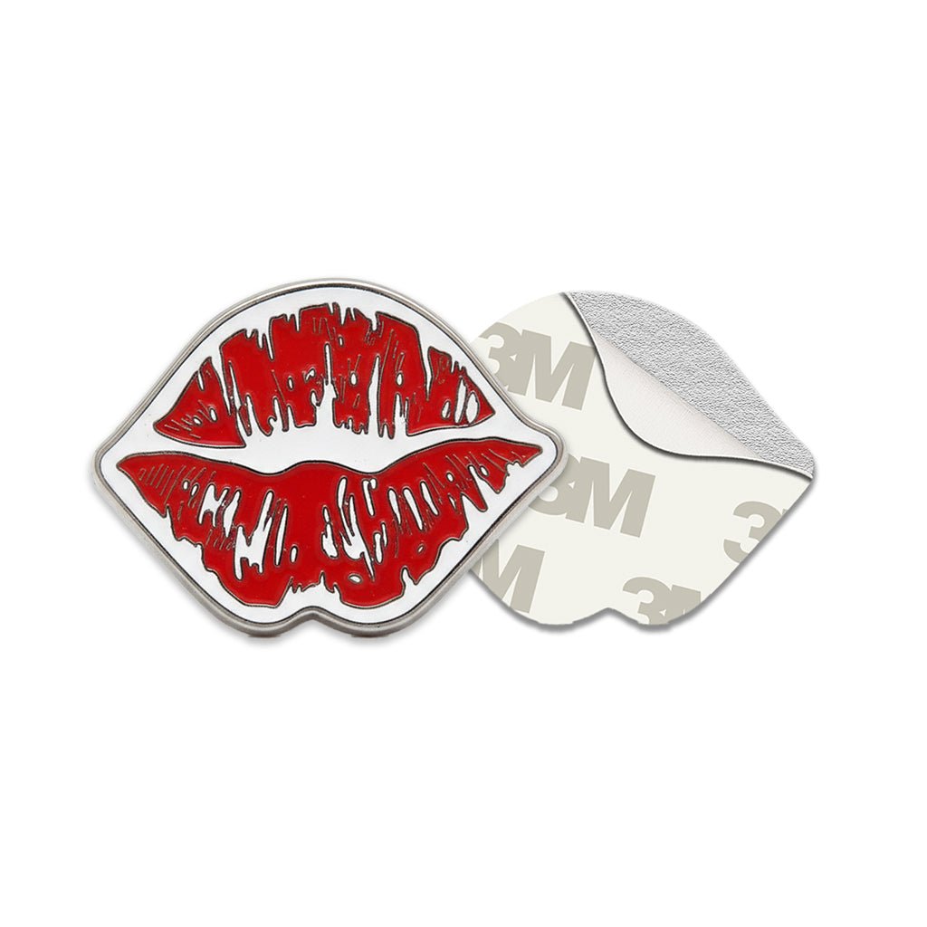Red Lips Metal Phone Sticker With 3M Sticky Backing - StickyPins