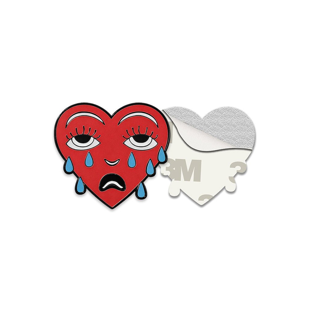 Crying Heart Metal Phone Sticker with 3M Sticky Backing - StickyPins