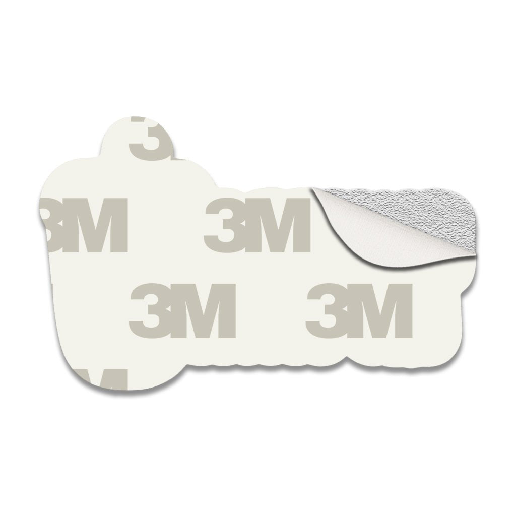 Powered By Iced Coffee Metal Sticker With 3M Sticky Backing - StickyPins