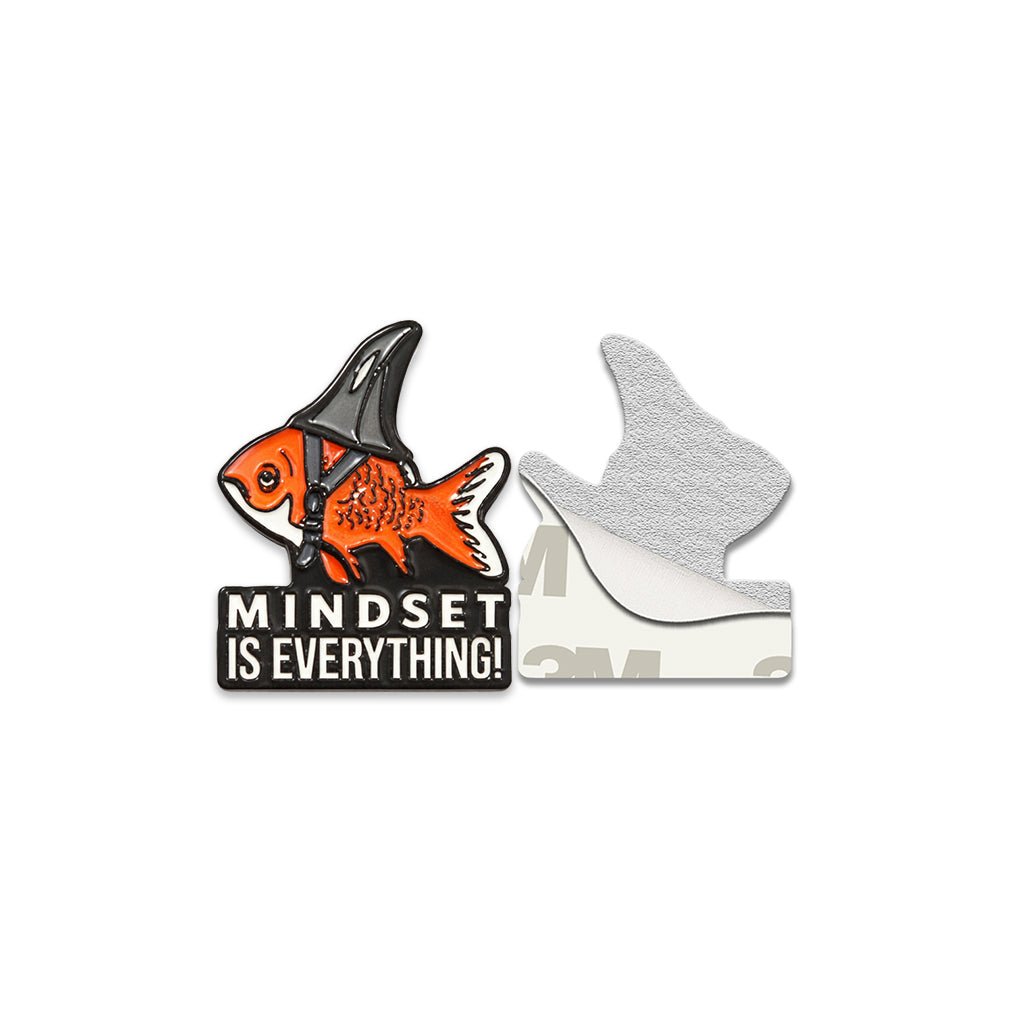 Mindset Is Everything Metal Phone Sticker with 3M Sticky Backing - StickyPins