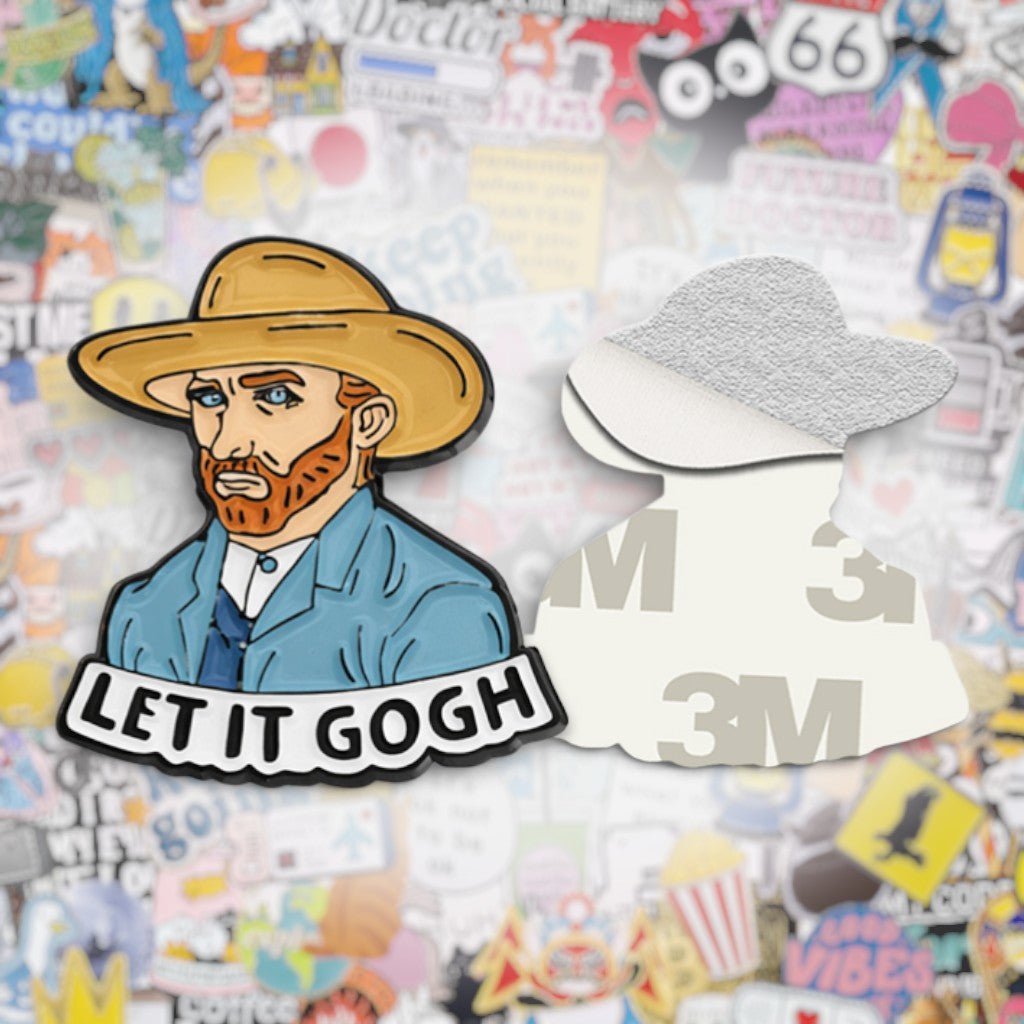 Let It Gogh Metal Phone Sticker with 3M Sticky Backing - StickyPins