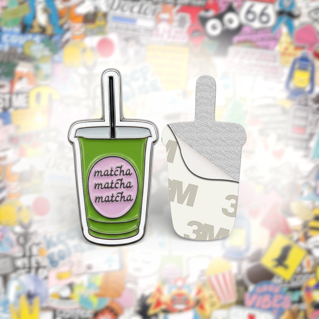 Matcha Matcha Matcha Metal Phone Sticker With 3M Sticky Backing - StickyPins