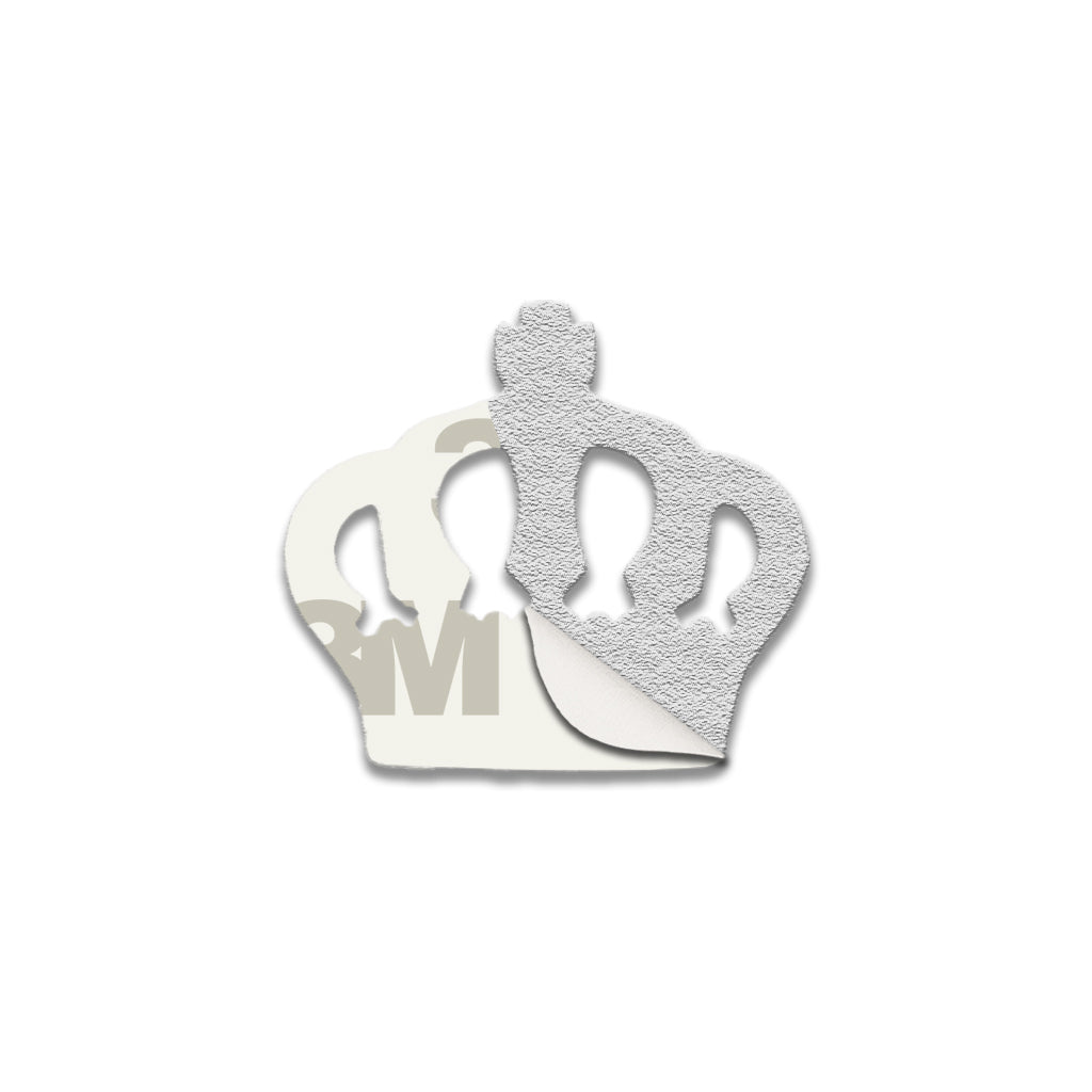 Silver Crown Metal Sticker With 3M Sticky Backing - StickyPins