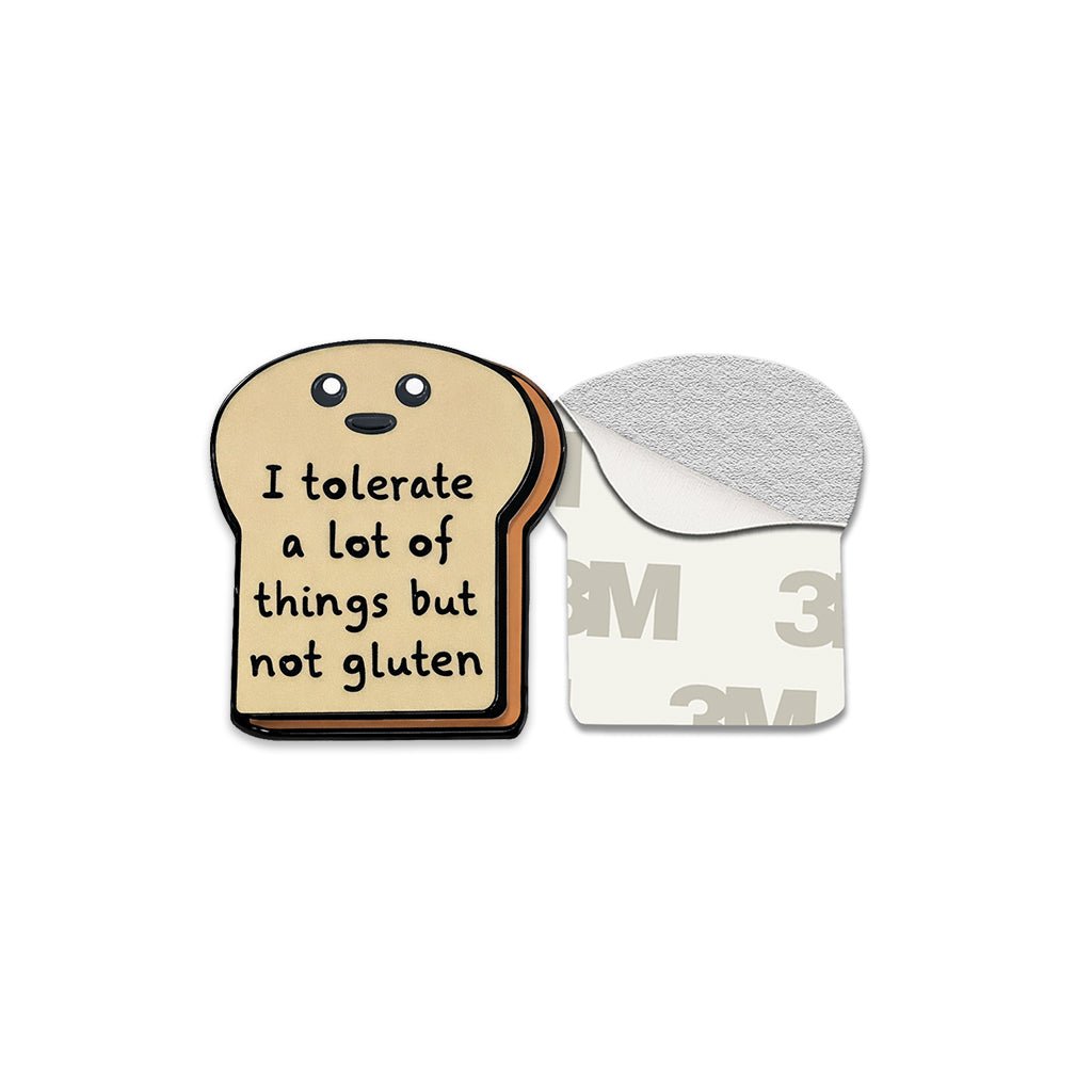 I Tolerate A Lot Of Things But Not Gluten Metal Phone Sticker with 3M Sticky Backing - StickyPins