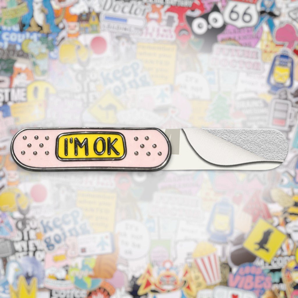 I'm OK Plaster Metal Phone Sticker with 3M Sticky Backing - StickyPins