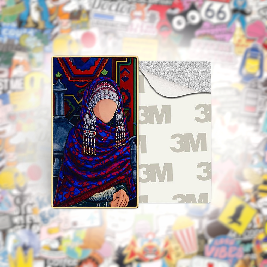 Kurdish Folk Singer Metal Phone Sticker With 3M Sticky Backing - StickyPins