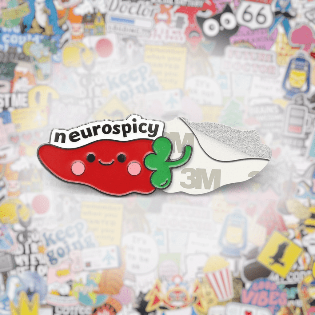 Neurospicy Metal Phone Sticker with 3M Sticky Backing - StickyPins