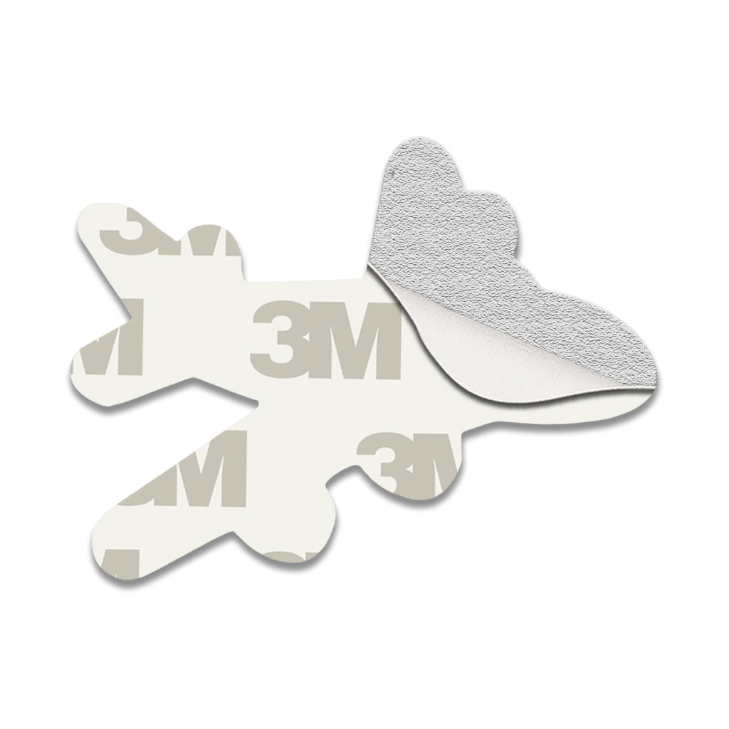 Blue and Pink Plane Metal Sticker With 3M Sticky Backing - StickyPins