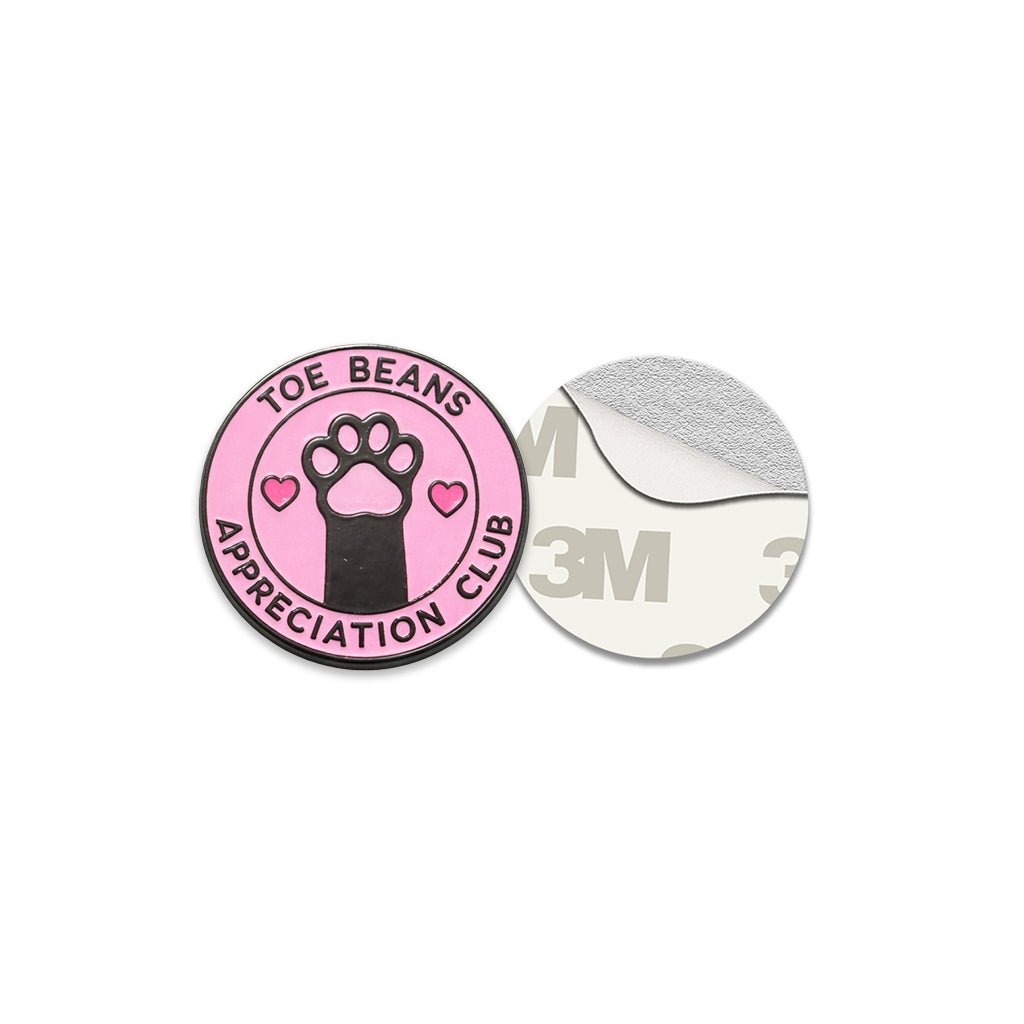 Toe Beans Appreciation Club Metal Phone Sticker with 3M Sticky Backing - StickyPins