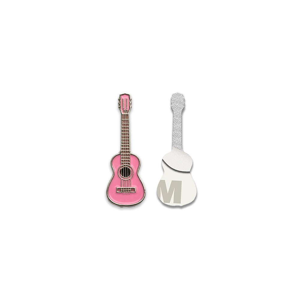 Pink Guitar Metal Phone Sticker with 3M Sticky Backing - StickyPins
