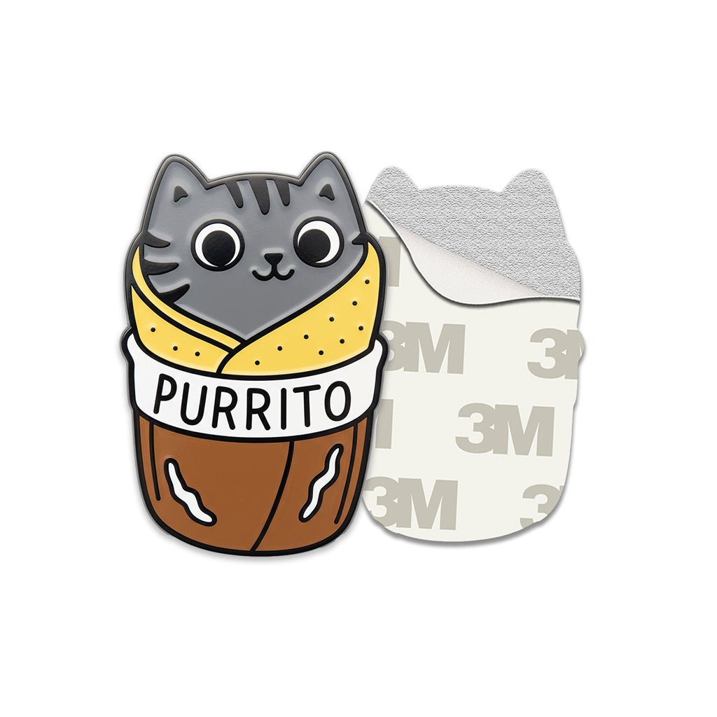 Purrito Metal Phone Sticker with 3M Sticky Backing - StickyPins