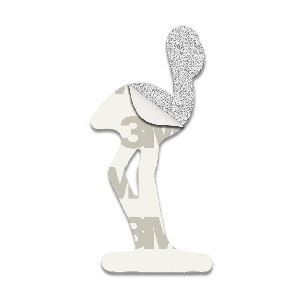 Pink Flamingo Metal Sticker With 3M Sticky Backing - StickyPins