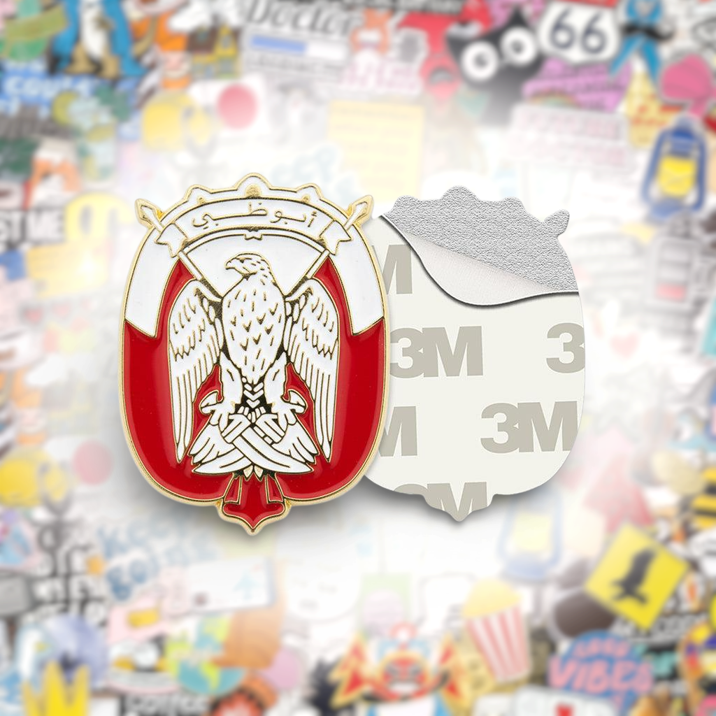 Abu Dhabi Coat of Arms Metal Phone Sticker With 3M Sticky Backing - StickyPins
