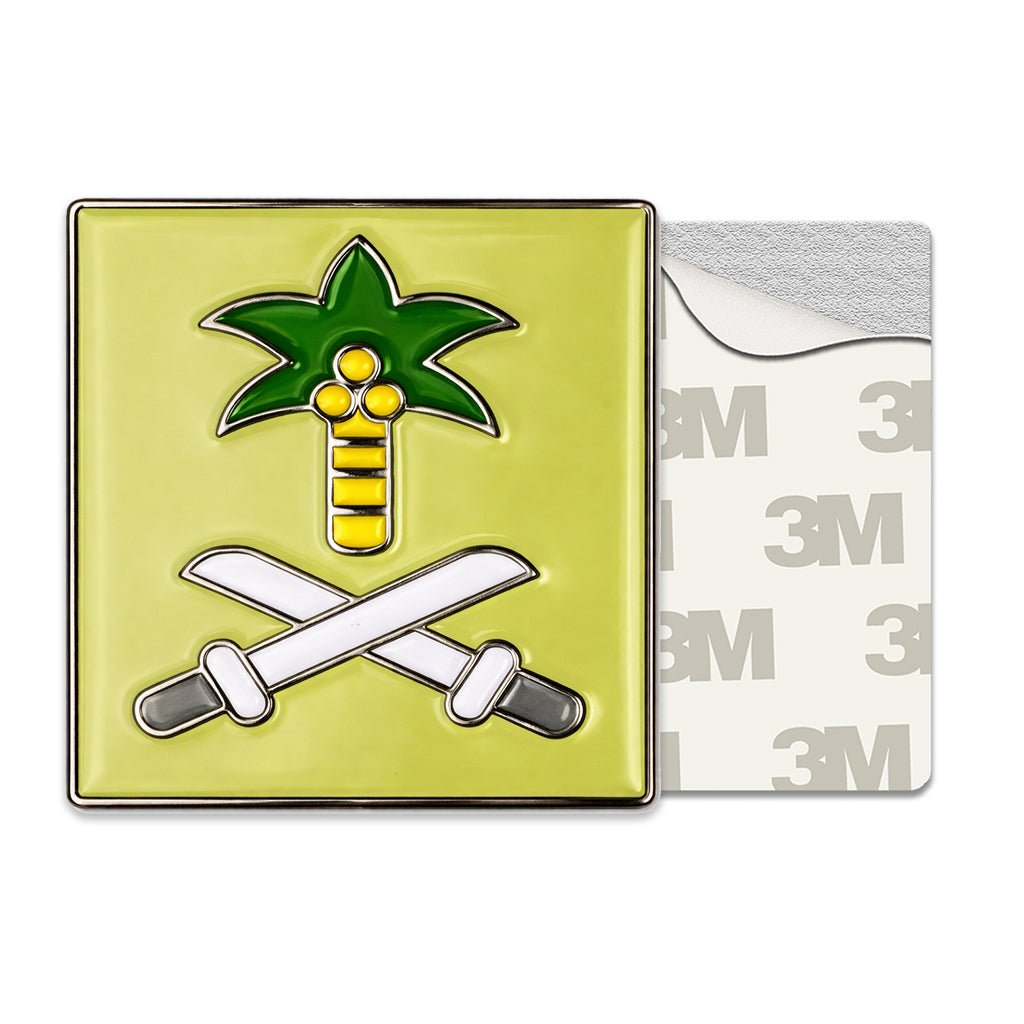 Cartoon Saudi Emblem Metal Phone Sticker With 3M Sticky Backing - StickyPins