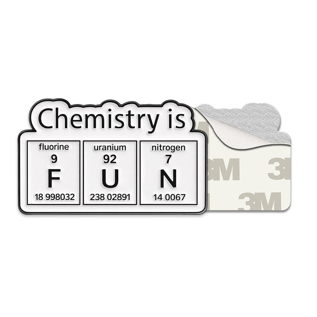 Chemistry is FUN Metal Phone Sticker with 3M Sticky Backing - StickyPins