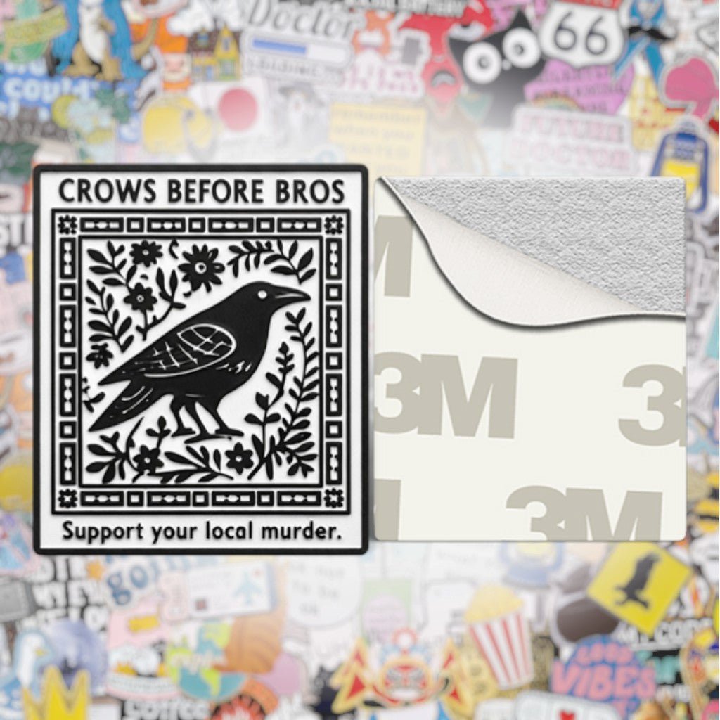 Crows Before Bros Metal Phone Sticker with 3M Sticky Backing - StickyPins