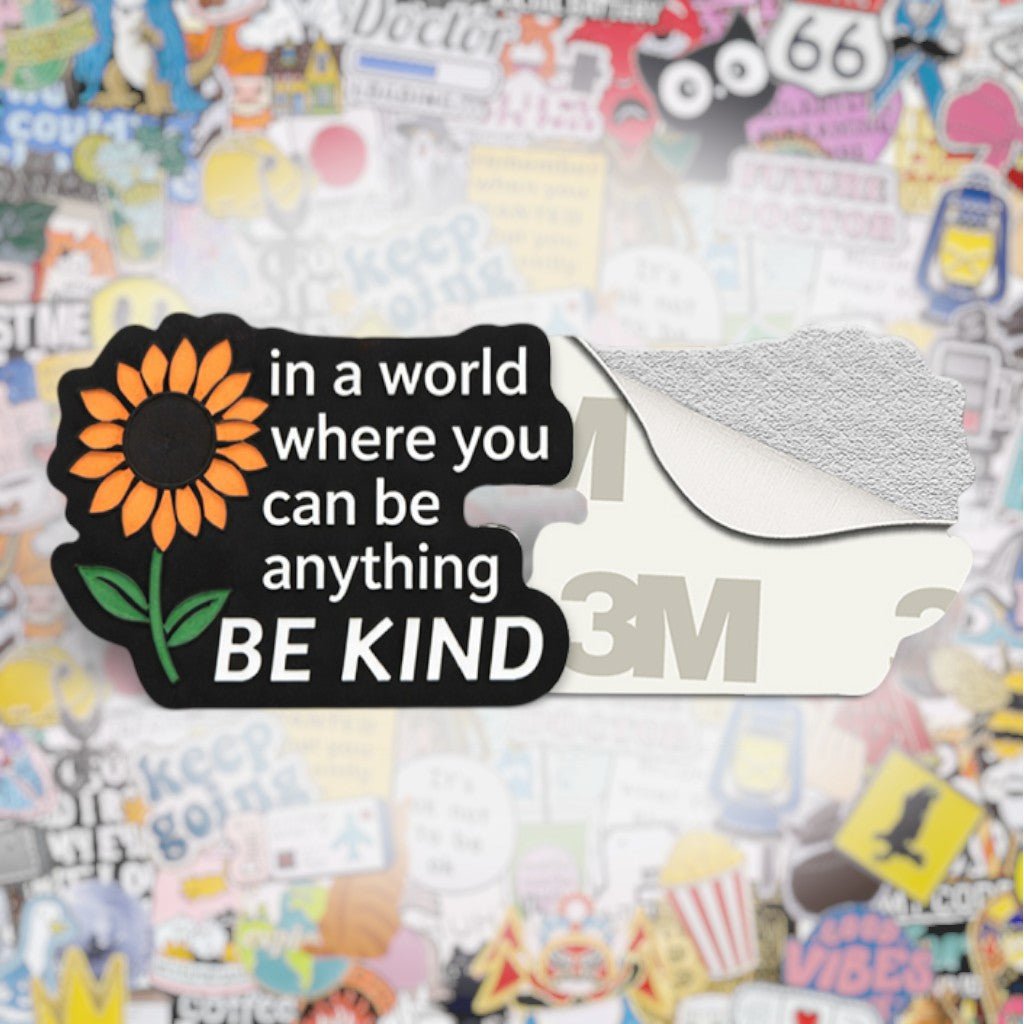 In A World Where You Can Be Anything Metal Phone Sticker with 3M Sticky Backing - StickyPins