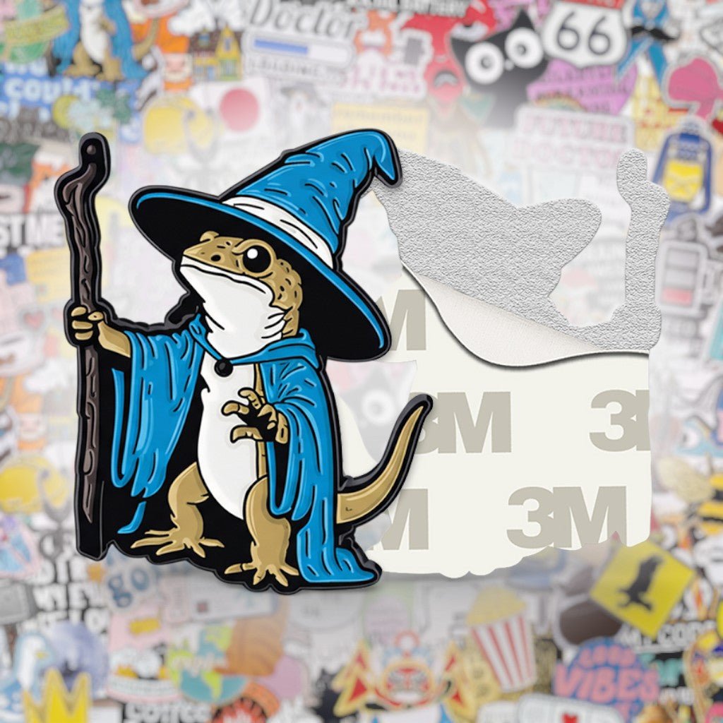 Lizard Wizard Metal Phone Sticker With 3M Sticky Backing - StickyPins