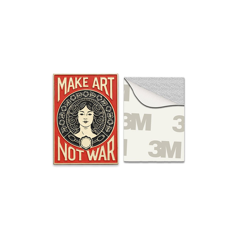 Make Art Not War Metal Phone Sticker with 3M Sticky Backing - StickyPins