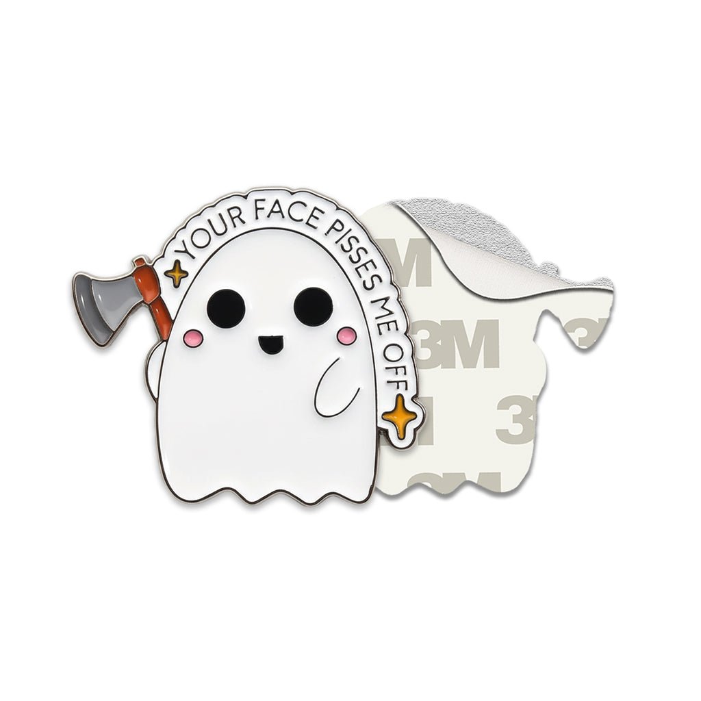 Your Face Pisses Me Off Ghost Metal Phone Sticker With 3M Sticky Backing - StickyPins