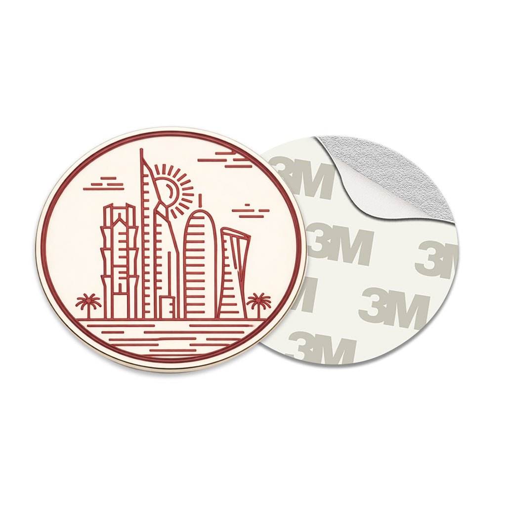 Doha Skyline Metal Phone Sticker With 3M Sticky Backing - StickyPins