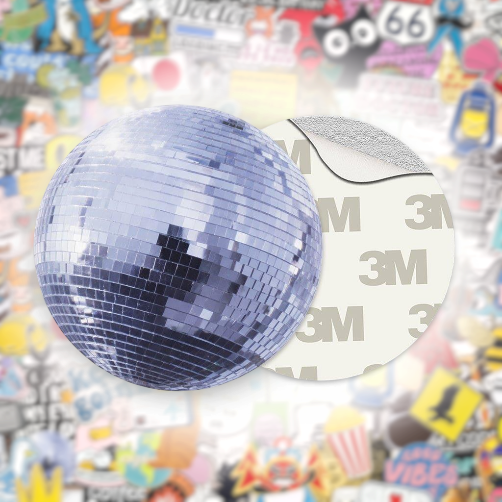 Disco Ball Metal Phone Sticker With 3M Sticky Backing - StickyPins