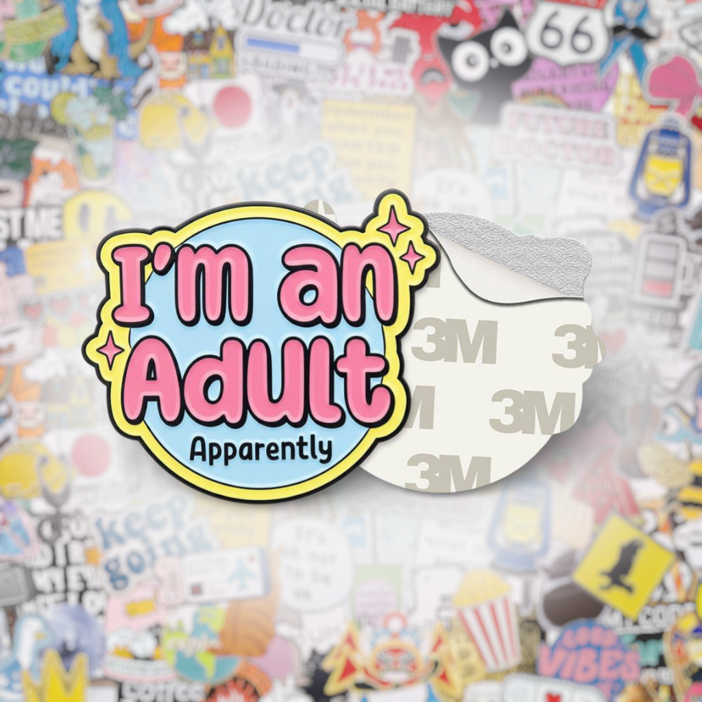 I'm an Adult Apparently Metal Phone Sticker with 3M Sticky Backing - StickyPins