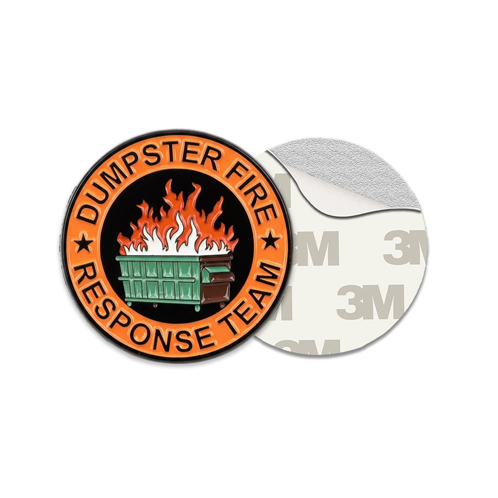 Dumpster Fire Response Team Metal Phone Sticker with 3M Sticky Backing - StickyPins