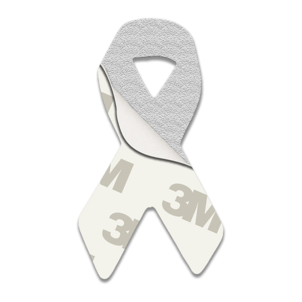 Pink Ribbon Breast Cancer Awareness Metal Phone Sticker With 3M Sticky Backing - StickyPins