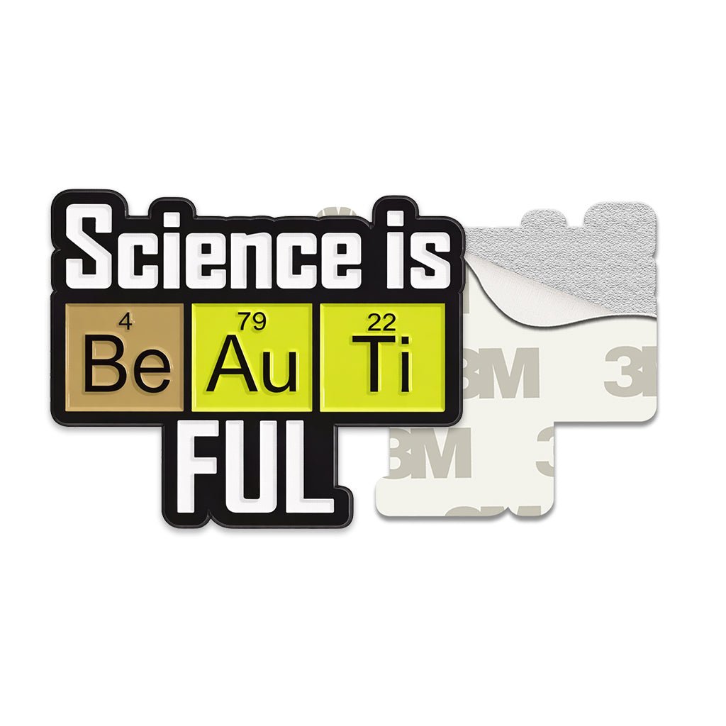 Science is Beautiful Metal Phone Sticker with 3M Sticky Backing - StickyPins