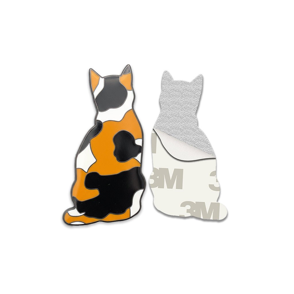 Calico Cat Metal Phone Sticker with 3M Sticky Backing - StickyPins