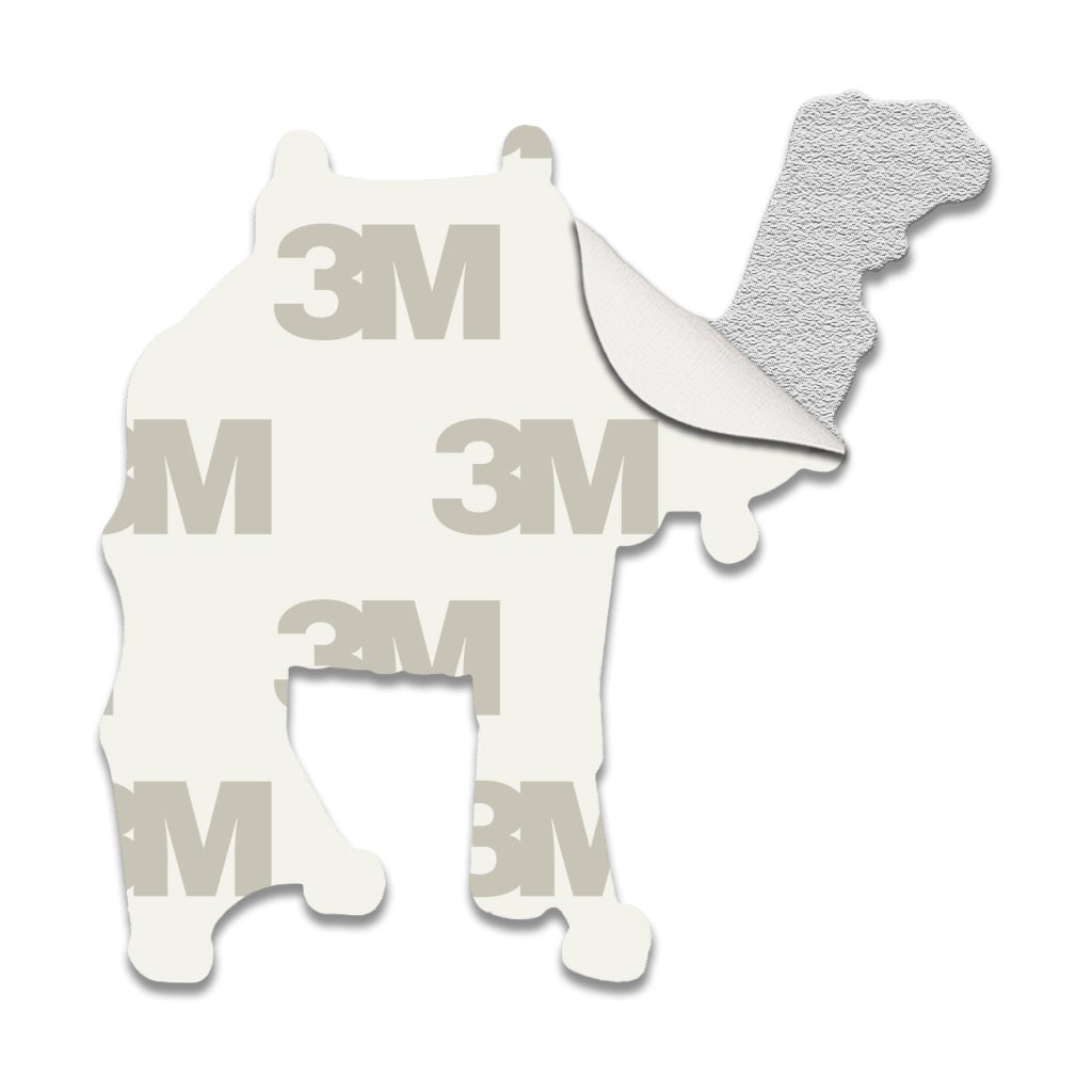 White Camel With Bedouin Blanket Metal Sticker With 3M Sticky Backing - StickyPins