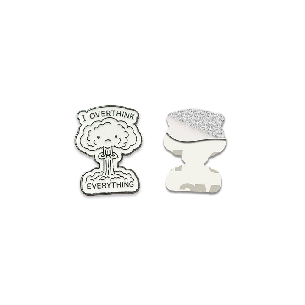 I Overthink Everything Metal Phone Sticker with 3M Sticky Backing - StickyPins