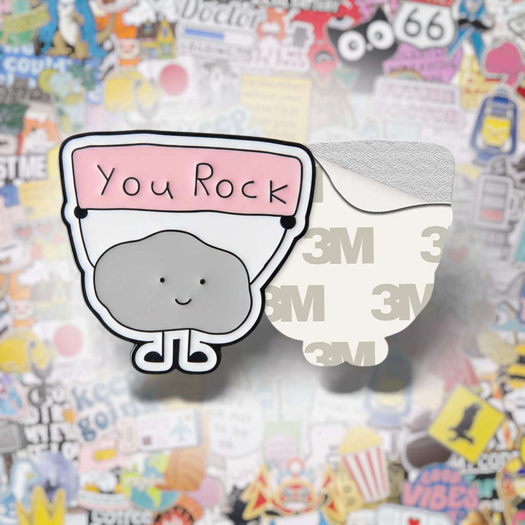 You Rock Cute Metal Phone Sticker With 3M Sticky Backing - StickyPins