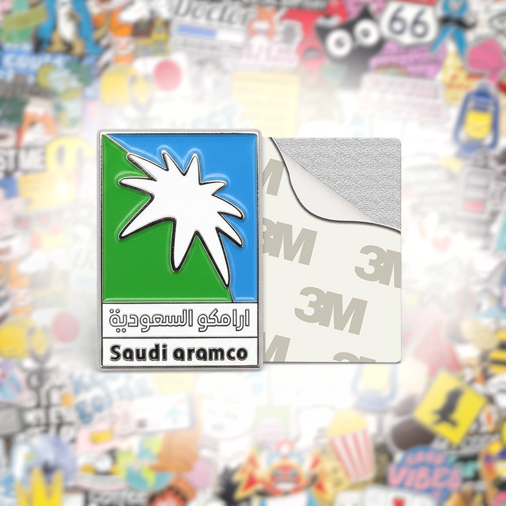 Saudi Aramco Logo Metal Phone Sticker With 3M Sticky Backing - StickyPins