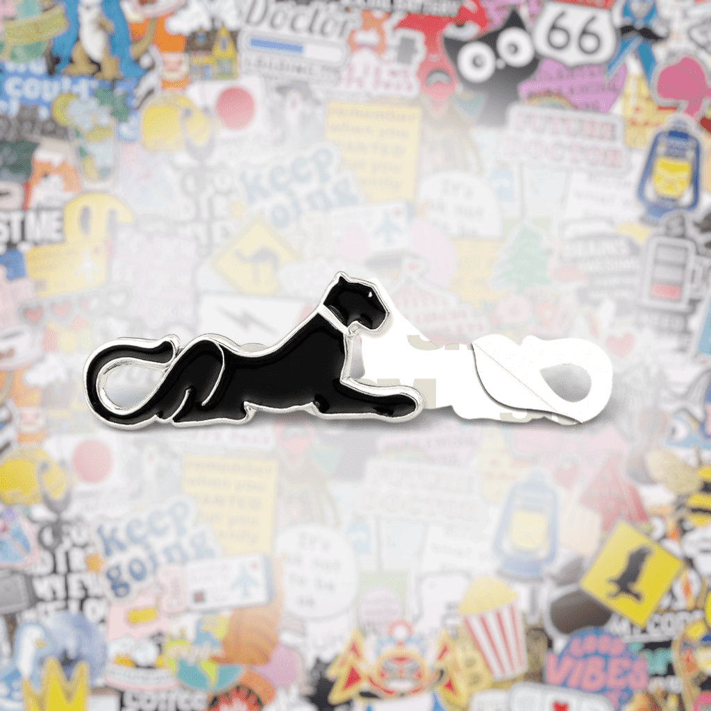 Black Panther Metal Phone Sticker With 3M Sticky Backing - StickyPins