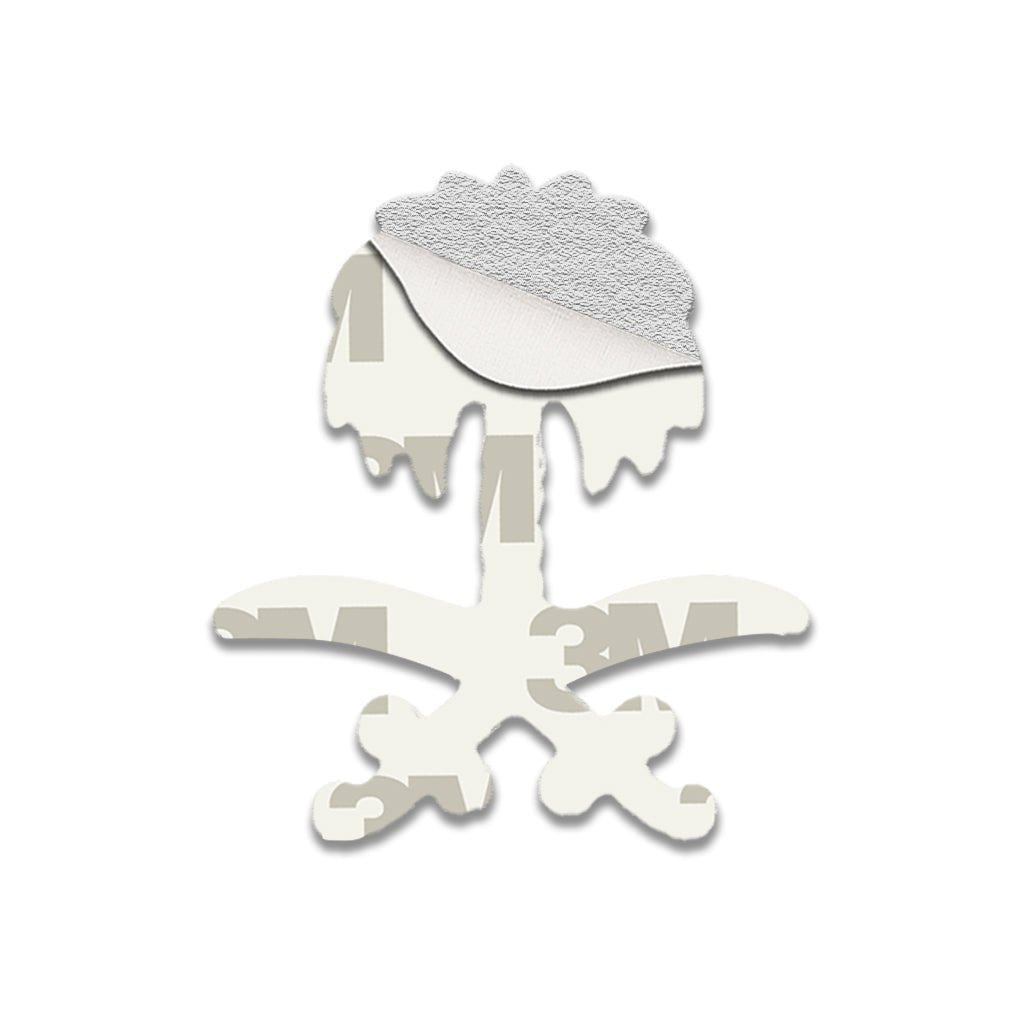 Silver Saudi Emblem Metal Phone Sticker With 3M Sticky Backing - StickyPins