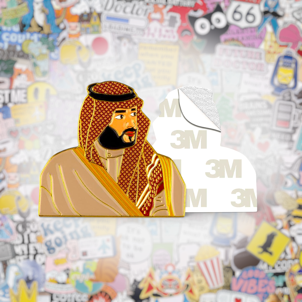 Mohammed bin Salman Metal Phone Sticker With 3M Sticky Backing - StickyPins