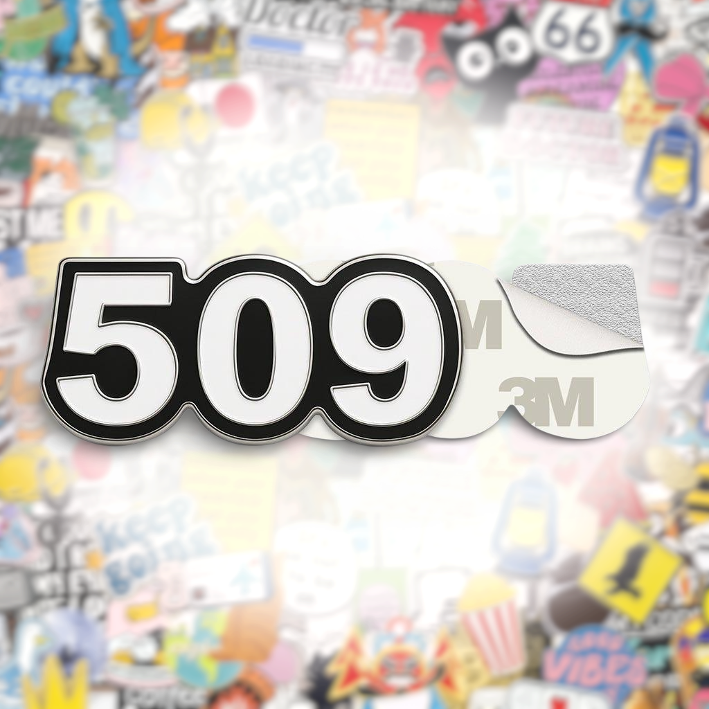 Saudi 509 Metal Phone Sticker Tribal Code With 3M Sticky Backing - StickyPins