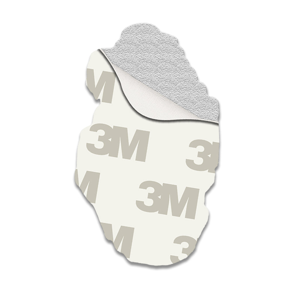 Qatar Map Red And Silver Metal Sticker With 3M Sticky Backing - StickyPins